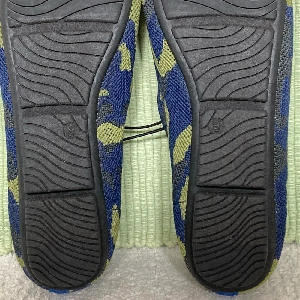Serra Womens Green/Blue RoundToe Slip On Casual Washable Shoes SZ US 9 NWOT